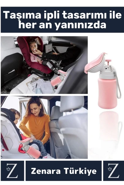 Premium Sağlıklı PP Malzeme +2 Yaş Taşıma İpli Tuvalet Eğitim Çocuk Lazımlık Sızdırmaz Pisuvar - 2