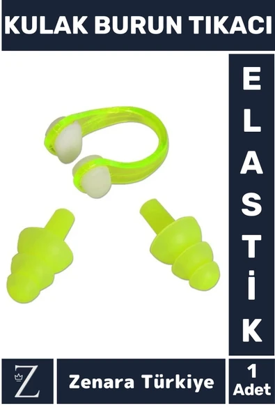 Özel Set Yumuşak Elastik Havuz Deniz Su Sızdırma Gürültü Önleyici Kulak Burun Tikaci Seti̇