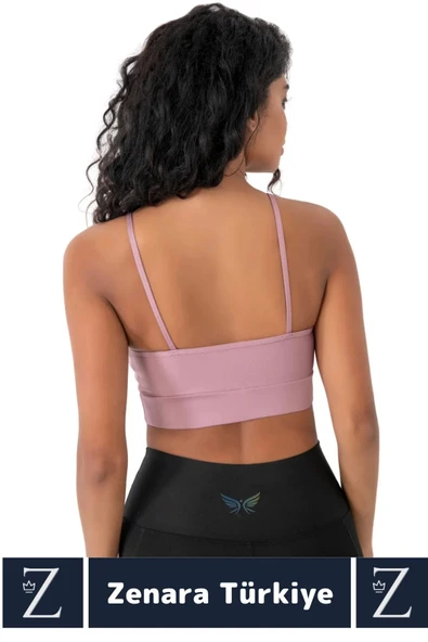 Luxery Göğüs Toparlayan Sarkma Önleyen Spor Gündelik Kullanım Ön Çapraz Askılı Micro Crop Büstiyer - 3