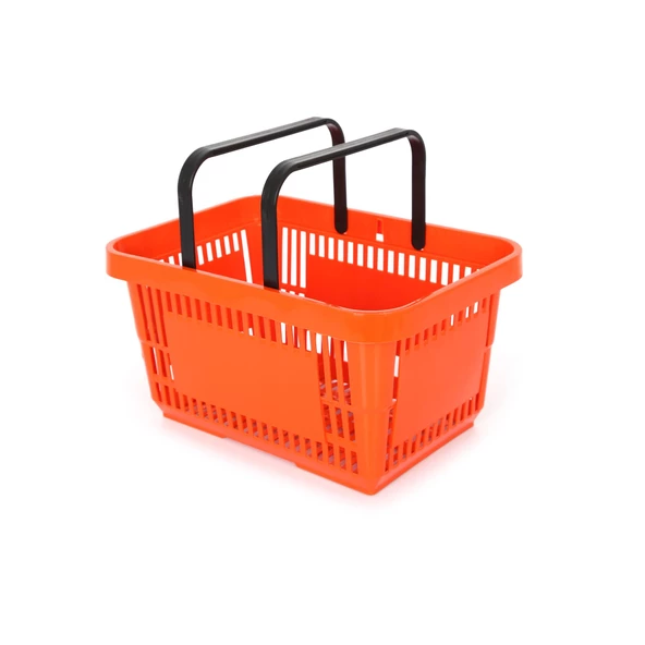 22 Lt Plastik Alışveriş Sepeti - Market El Sepeti  Turuncu