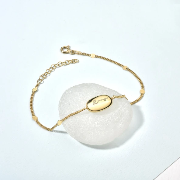 14 Ayar Altın Kaplama Kişiye Özel İsim Kapsül Bieklik - CB00137 ürün görseli 1