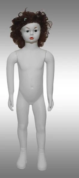 4-10 Yaş Çocuk Manken - Saçlı Prova, Teşhir, Vitrin Mankeni Sarı Saçlı