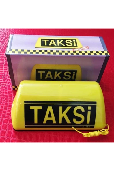 Leader Işıklı Taksi Levhası Mıknatıslı Taksi Yazısı 12 Volt - 2
