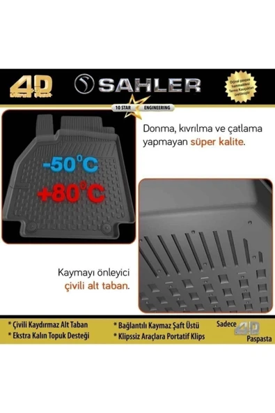Sahler Vw Jetta 2011- Sonrası 4.5d Havuzlu Paspas - 4