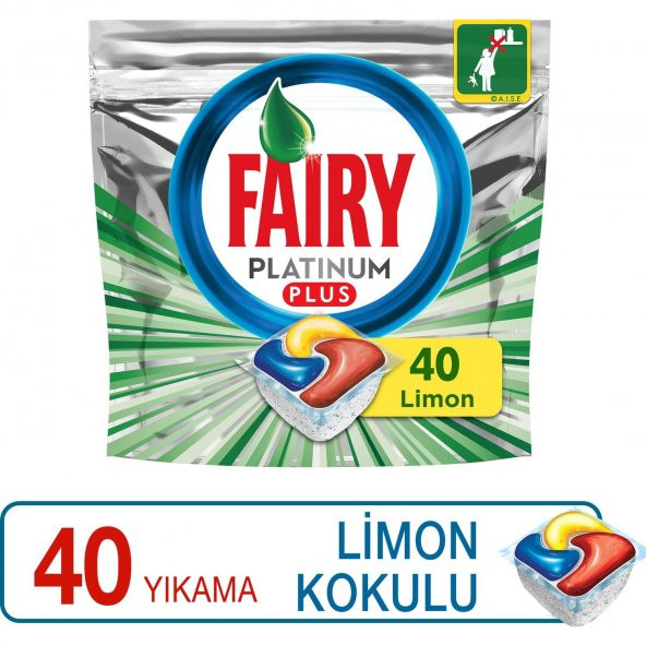 Fairy Platinum Plus Bulaşık Makinesi Deterjanı Tableti / Kapsülü 40 Yıkama