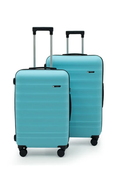 Babil Lüx 2'li Abs Valiz Seti Büyük & Orta - Mavi