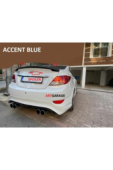 Bodykitartgarage Accent Blue Bagaj Spoileri-fiberglass-boyasız