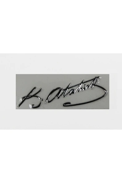 Carub Metal Yazı 8x2cm Atatürk İmzası