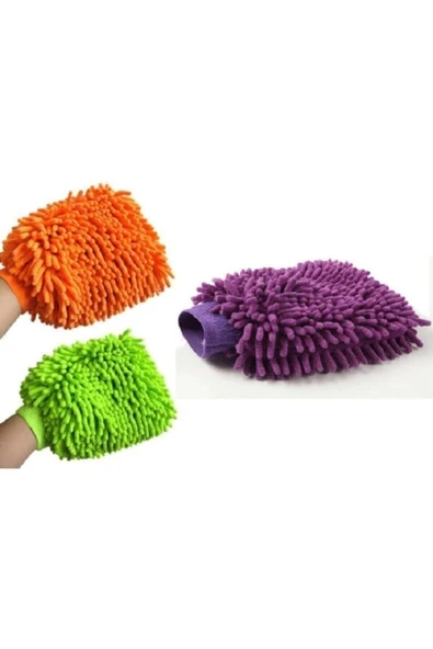 Falken 2 Adet Mop Eldiven Mikrofiber Araba Yıkama Ve Temizlik Eldiveni