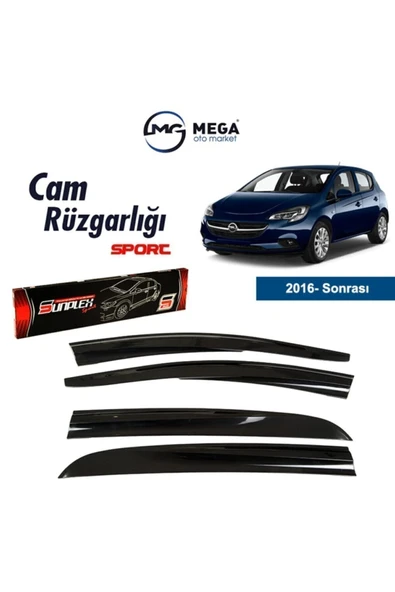 SUNPLEX Opel Corsa E 2016- Sonrası Mugen Tip Cam Rüzgarlık