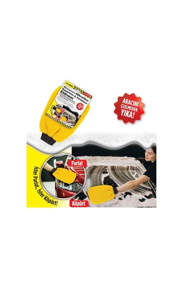 Mrs Cargift ARABA OTO YIKAMA ELDİVENİ Uyumlu BIKOMPONENT MİKROFİBER KÖPÜRTME PARLATMA ELDİVENİ - 3