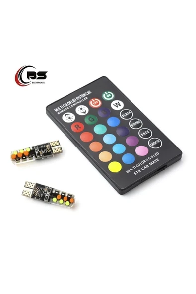 Cin Tiger Marketing T10 Led Kumandalı 16 Renk Ve Seçeneği Ile Park Lambası Rgb Kumandalı - 4