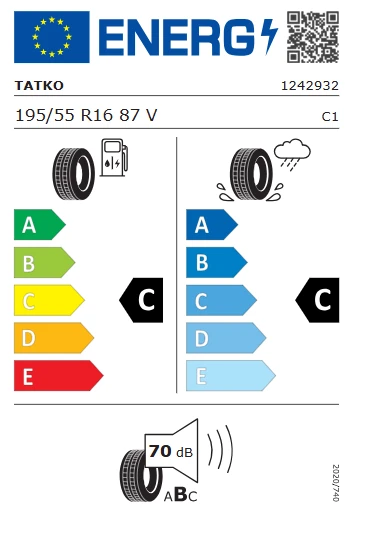 Tatko 195/55 R16 87V Eco Comfort Yaz Lastiği 2024 Sonu Üretim - 2