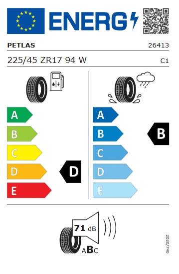 Petlas 225/45 R17 94W Reinf. Velox Sport PT741 Yaz Lastiği 2025 Üretim - 3