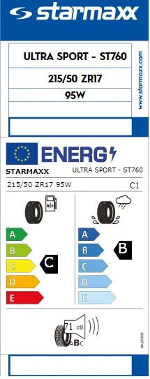 Starmaxx 215/50 R17 95W Reinf. Ultra Sport ST760 Yaz Lastiği 2024 Üretim - 2