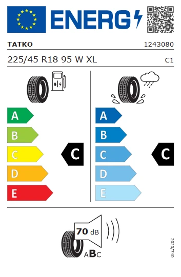 Tatko 225/45 R18 95W XL Eco Comfort Yaz Lastiği 2023 Sonu Üretim - 2