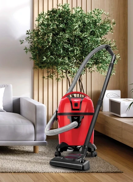 Stilevs Uzay S 2400W Islak-Kuru Elektrikli Süpürge - Kırmızı/Siyah