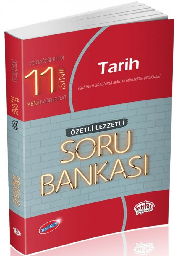 Editör Yayınları 11. Sınıf Tarih Özetli Lezzetli Soru Bankası