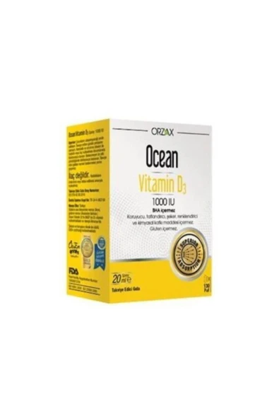 Ocean Vitamin D3 1000 IU Oral Sprey 20 ml ürün görseli