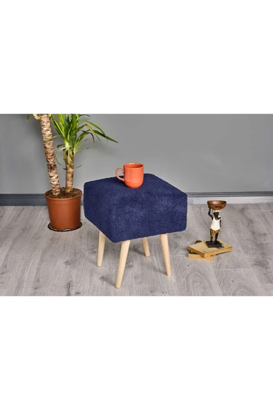WoodyMaison Mushroom Retro Kare Çok Amaçlı Puf Bench Koltuk Tabure