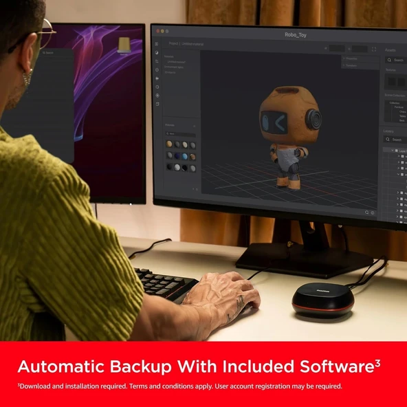SanDisk Desk Drive - 4 TB 1000MB/S USB 3.2 Gen2 Harici SSD SDSSDT40-4T00-EM25 - Resim 6