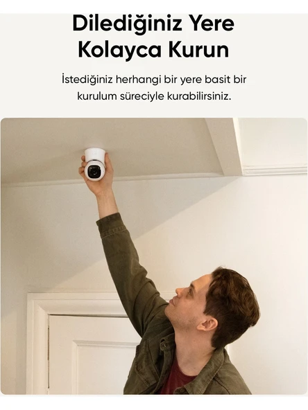 Anker Eufy Security C220 360 Derece Dönebilen Kızılötesi Gece Görüşlü IP Kamera - T8W1 (Anker Türkiye Garantili) - 6