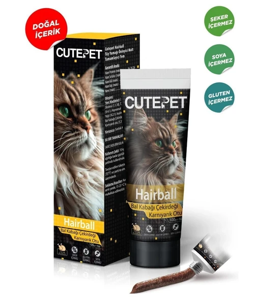 Cutepet Hairball Tüy Yumağı Önleyici Kedi Maltı 100 gr - 2