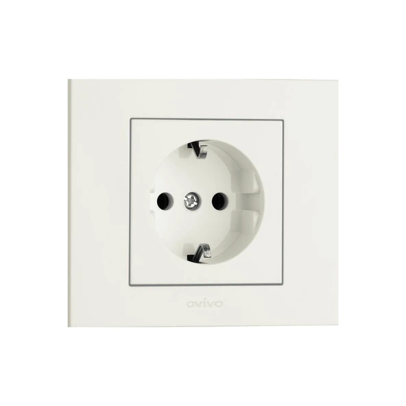 Grano Beyaz Topraklı Priz ürün görseli 1