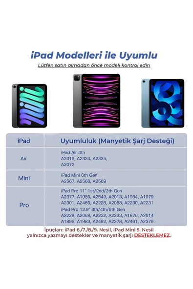 Bix SP01 Bluetooth Stylus iPad Mini /Pro /Air Tablet Uyumlu Dokunmatik Yazı Ve Çizim Kalemi - 8