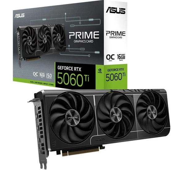 ASUS-PRIME-RTX5060TI-O16G-NVIDIA-GEFORCE-RTX 5060 TI-16G-16GB GDDR7-128BIT--OC-HDMI-3XDP-DLSS4 - 1
