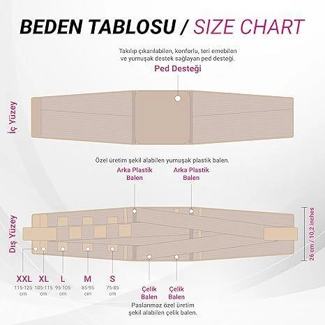 MATRiS Çelik Balenli Korse Lumbostad (26CM) Ortopedik Korse Bel Fıtığı Bel Korsesi