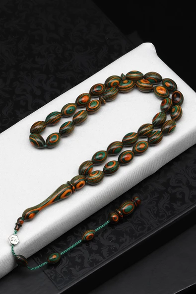 Usta İşçilikli Kafur Ağacı Tesbih 8 x 13 mm Arpa Kesim
