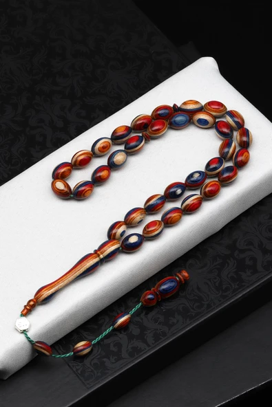 Usta İşçilikli Kafur Ağacı Tesbih 8 x 13 mm Arpa Kesim