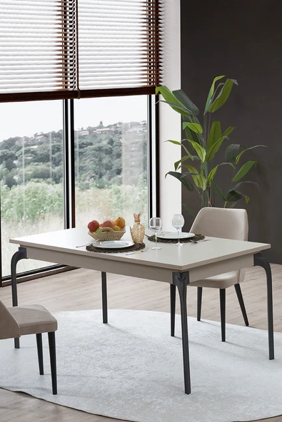 Cesur Mobilya Yemek Masası Luna Açılır Modern Yemek Masası