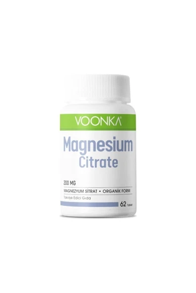 Voonka Magnesium Citrate 200 mg 62 Kapsül