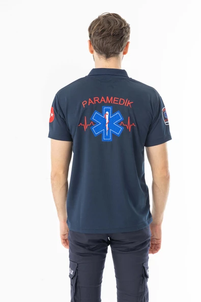 112 Acil Paramedik T-Shirt Unisex Lacivert (ATT002) - 3