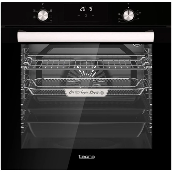 Tecna Ankastre Set Siyah Dijital (8259 9 Fonksiyon Fırın-8471 5 Gözlü Döküm Izgara 70 Cm Ocak-Tecna 8871 60 cm Davlumbaz) - 2