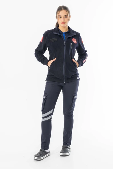 112 Acil Tıp Teknisyeni Fermuarlı Polar Ceket Unisex (ATT006) - 2