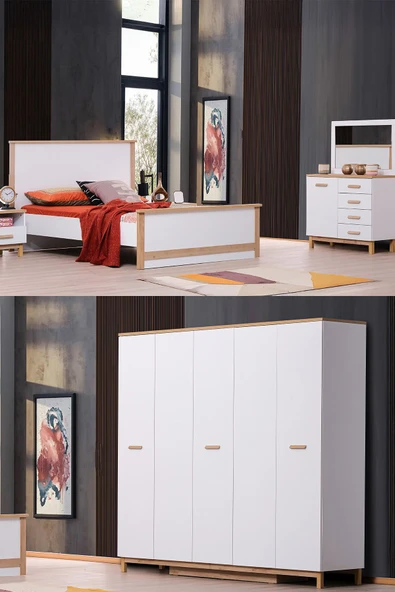 Cesur Mobilya Yatak Odası London Yatak Odası Takımı Tam Set
