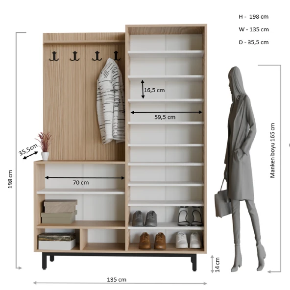 Abre PLAZA PORTMANTO VESTİYER AYAKKABILIK - 6