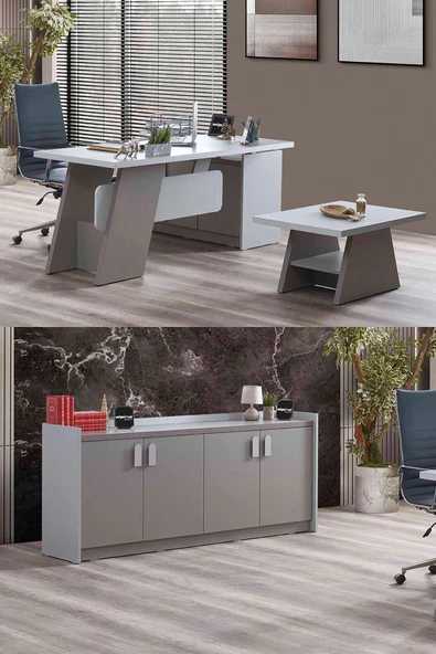 Cesur Mobilya Ofis Takımı Etna Ofis Masa Makam Seti Ofis Takımı