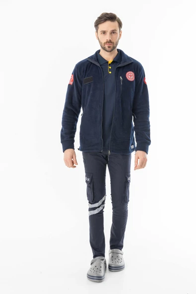 112 Acil Tıp Teknisyeni Fermuarlı Polar Ceket Unisex (ATT006) - 5