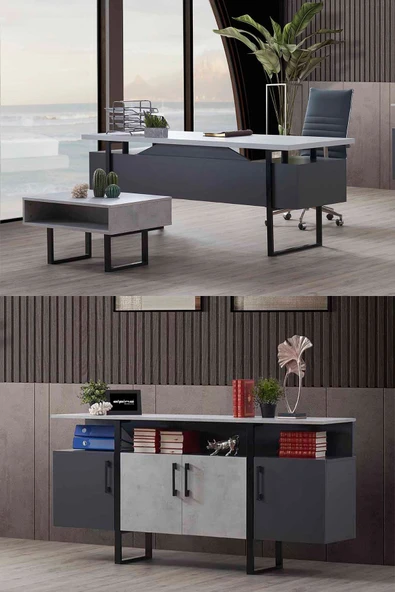 Cesur Mobilya Ofis Takımı Athen Ofis Masa Makam Seti Ofis Takımı