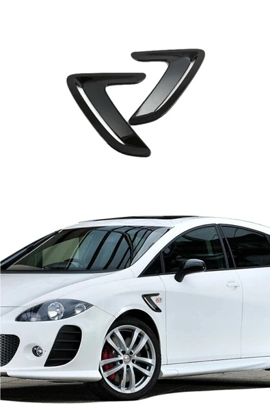 Autowise Universal Oto Çamurluk Venti Sağ Ve Sol Her Araca Uygun Boomerang Şeklinde Çamurluk Süsü - 4
