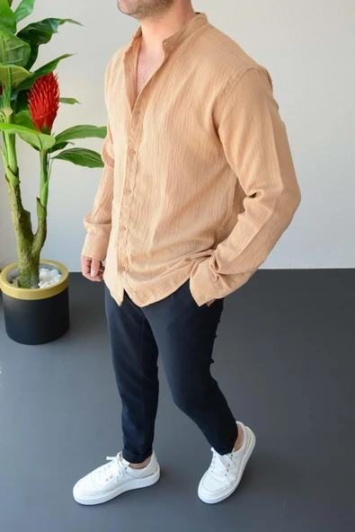 Erkek Oversize Hakim Yaka Gömlek EG09