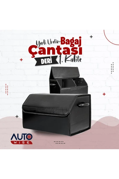 Autowise Oto Deri Bagaj Organizer Deri Bagaj Çantası Araç Bagaj Düzenleyici