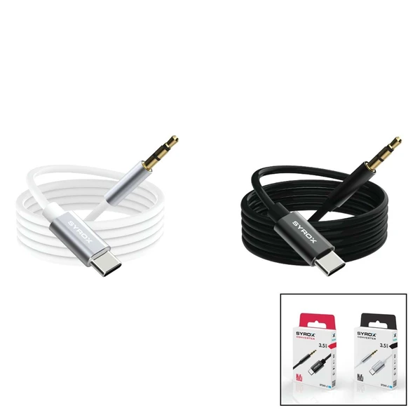 Type-C - 3.5mm Aux Dönüştürücü 1mt Ses Kablosu