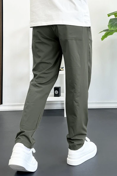 Erkek Beli Lastikli Jogger Pantolon Yeşil Edw354 - 4