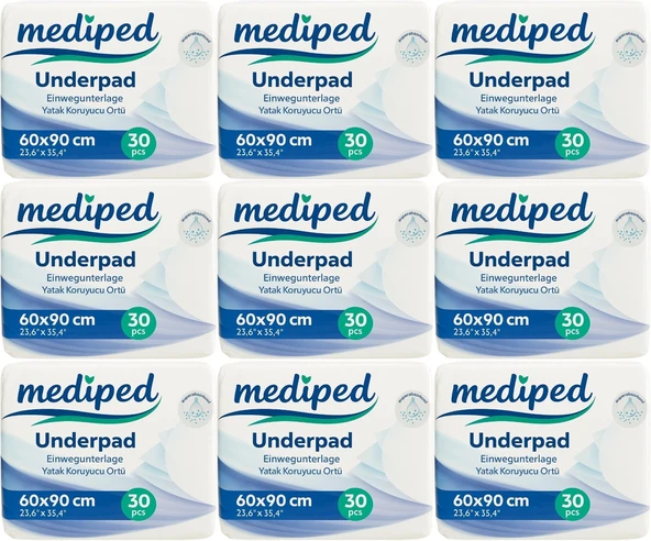 Mediped Hasta Alt Açma Yatak Koruyucu Örtü 60*90CM Klasik 270 Adet (9PK*30)