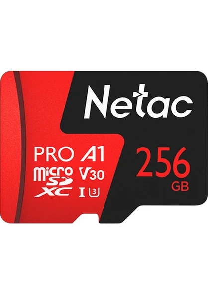 Netac 256 GB V30/A1/C10 NT02P500PRO-256G-R MicroSDXC Kart